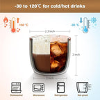 Ceramic Espresso Cups Set of 4, Double Walled 2oz Espresso Coffee Mugs for Eespresso Cups, Special glazed Demitasse Cups Expresso Coffee Cup for Espresso Machine