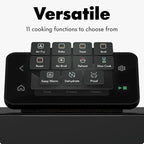 CHEF iQ MiniOven Smart Toaster Oven Air Fryer Combo, 11-in-1 Countertop Convection Oven, Bake, Broil, Air Fry, Broil, Dehydrate, 1750W, 25 Qt Capacity, Fast Cooking with Touchscreen Controls – Black