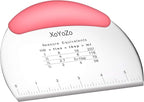 1 pcs Dough Pastry Scraper Chopper/Stainless Steel Dough Scraper Cutter with Ergonomic Rubber Non-Slip Grip/Dough Scraper Cutter/Pro Pastry Pizza Cutter Chopper (Pink)