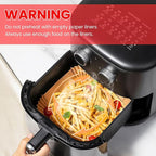 250 Pcs 8" Square Air Fryer Liners Disposable, Unbleached Parchment Paper Liners for Airfryer Basket, Non-Stick & Leakproof Baking Paper for Oven Roasting