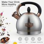 Tea Kettle -2.8 Quart Tea Kettles Stovetop Whistling Teapot Stainless Steel Tea Pots for Stove Top Whistle Tea Pot
