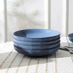 Stone Lain Rio 4-Piece Pasta Bowl Set Stoneware, Blue