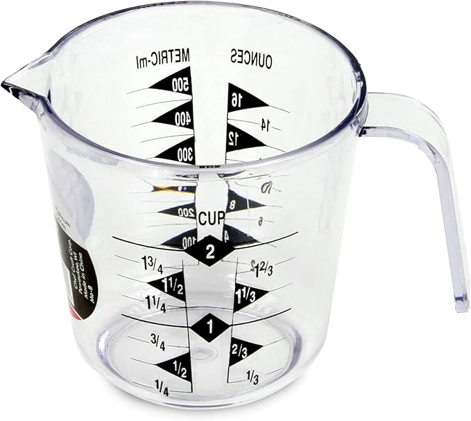 Chef Craft Select Plastic Measuring Cup, 2 Cup, Clear