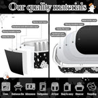 Tioncy 50 Pcs Halloween Mini Black Pink Loaf Pans with Lids Spoons Sticker Star Ghost 6.8oz Disposable Rectangle Aluminum Foil Baking Pans Muffin Cupcake Cups for Picnics Birthday Halloween Party