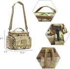 MOV COMPRA Tactical Lunch Bag for Men, Insulated Lunch Box Leakproof for Men Large Capacity with MOLLE Water Bottle Pouch Lunchbox for Adults for Work, Picnic（Camouflage Green）