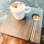 6 PCS Coffee Spoons, 18/8 Stainless Steel Espresso Spoons, 5.2 Inches Vogue Mini Tea Spoon, Cappuccino Stirring Small Spoon for Dessert, Ice Cream, Frosted Handle, Sweejar(Rose gold)