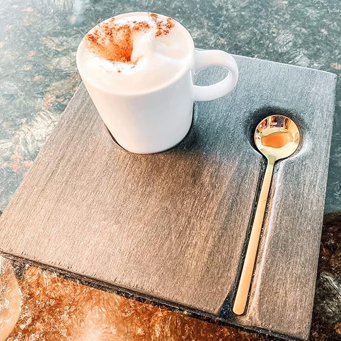 6 PCS Silver Coffee Spoons, 18/8 Stainless Steel Espresso Spoons, 5.2 Inches Vogue Mini Tea Spoon, Cappuccino Stirring Small Spoon for Dessert, Ice Cream, Frosted Handle, Sweejar(Silver)