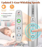 YUSWKO Milk Frother Handheld for Coffee, Rechargeable Drink Mixer with 3 Heads 3 Speeds Electric Coffee Frother Whisk, Gift for Many Occasions and Festival