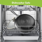 Non Stick Frying Pans, Hybrid 12 Inch Frying Pans Nonstick with Lid, Stainless Steel Skillets Chef Cookware, PFOA Free, Works on Induction,Ceramic,Gas Cooktops and Ovens