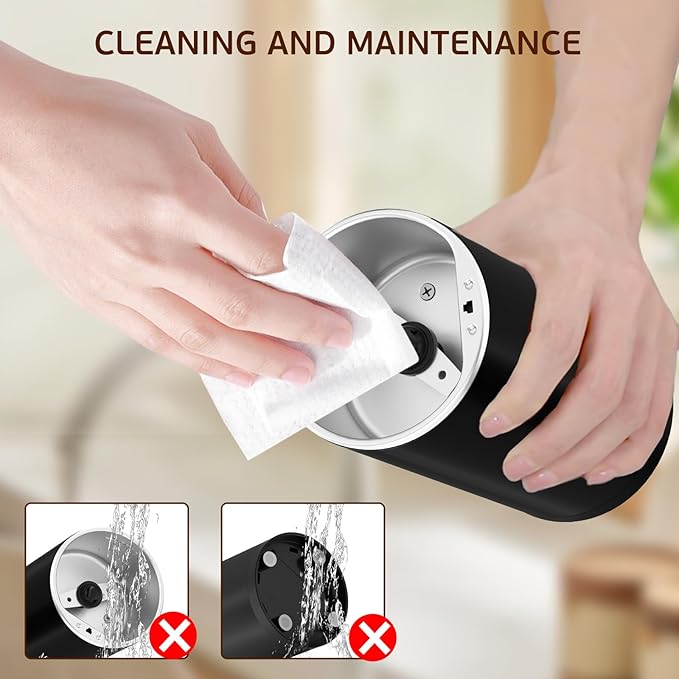 Coffee Grinder, Coffee Bean Grinder Electric, Herb/Spice/Nut Electric Grinder with 304 Stainless Steel Blade One Touch Operation for Kitchen or Home Use, Black