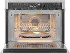 KoolMore 24 Inch Built-in Convection Oven and Microwave Combination with Broil, Soft Close Door, 1000 Watt Power, Stainless Steel Finish, Touch Control LCD Display (KM-CWO24-SS)
