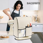 BAGSPRITE Stand Mixer Cover with Applicance Slider for KitchenAid 6/7/8 Quart Bowl Lift Mixers – Kitchen Appliance Dust Cover with Pockets for Kitchen Aid Accessories and Attachments