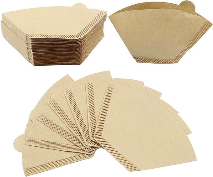 200 Count Cone Coffee Filter, #1 Natural Unbleached Cone Coffee Filter Paper fit for Drip Coffee Dripper Coffee Maker (1-2 Cup)