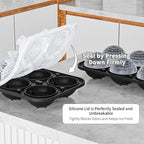 6 Chamber 2.34" 3D Death Star Ball Ice Cube Tray With Funnel,Large Round Ice Ball Molds Silicone Fun Shapes Whiskey Circle Ice Tray,For Chilling Whiskey,Cocktails,Bourbon,Brandy and Beverages
