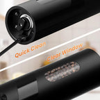 110ml Electric Salt and Pepper Grinder Set, 2-Pack Auto Salt and Pepper Shakers with Large Capacity, Rechargeable, Adjustable Coarseness for Kitchen, Outdoor Dining (Black & White)