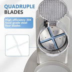 Shaved Ice Machine 300W Electric Ice Crusher 4 Blades Ice Crusher Shaver 2200 RPM Snow Cone Machine 286 lbs/hr Ice Shaving Machine for Home and Commercial