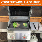 Full-Size Griddle Inserts for Weber Spirit I & II 200 Series Grills, Flat Top Grill Griddle for GS4 Spirit E-210 E-220 S-210 S-220, Rectangular Grill Insert Replacement for 7637 Grates