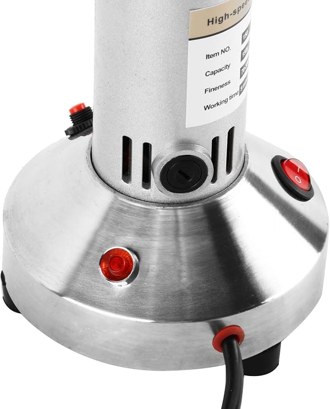 High Speed 150g Electric Grain Mill Grinder Powder Machine Spice Herb Grinder 850W 70-300 Mesh 28000RPM Stainless Steel Commercial Grade for Kitchen Herb Spice Pepper Coffee (150g)