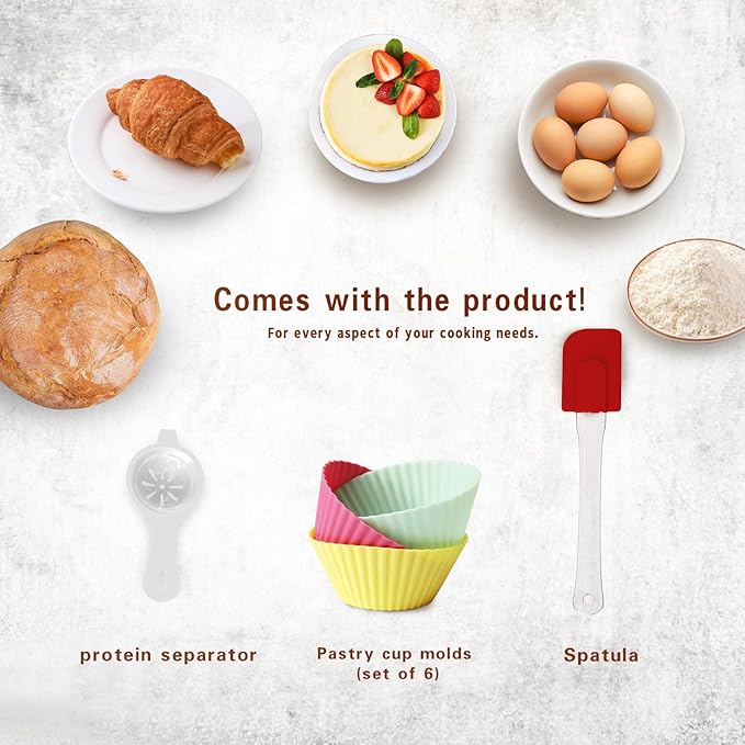 DOBBOR Electric Stand mixer, 9.5QT 660W 6 Speeds Tilt-Head Dough Mixers, Bread Mixer with Dough Hook, Whisk, Beater, Splash Guard for Baking Bread, Cake, Cookie, Pizza, Muffin, Salad and More - Sliver