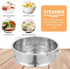 STOBAZA 20cm Steamer Basket Stainless Steel Steam Rack Trivet, Steamer Grid Compatible with Instant Pot Pressure Cooker