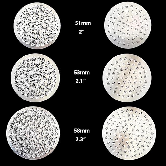 Puck Screen Reusable Mesh Coffee Filter for Espresso Portafilter Basket with Silent Puck Screen Ejector Coffee Grounds Remover Knock-Free Air Blower Kit (51mm)