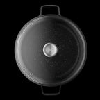 BergHOFF GEM Non-stick 11" Stockpot 7.7qt., Sturdy 2-Handle, Glass Lid, Ferno-Green, Non-Toxic PFOA-Free Coating, Ovensafe