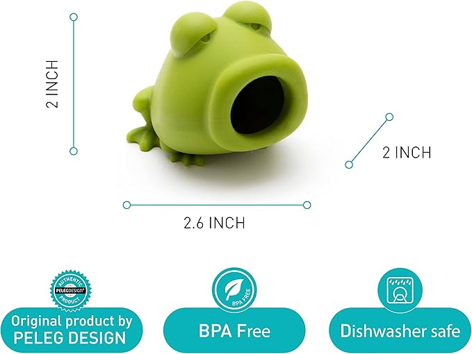 Peleg Design Egg Separator for Raw Eggs – Silicone Egg Yolk and White Separator, Funny Frog Design – Cute Kitchen Tool Gadget for Cooking/Baking