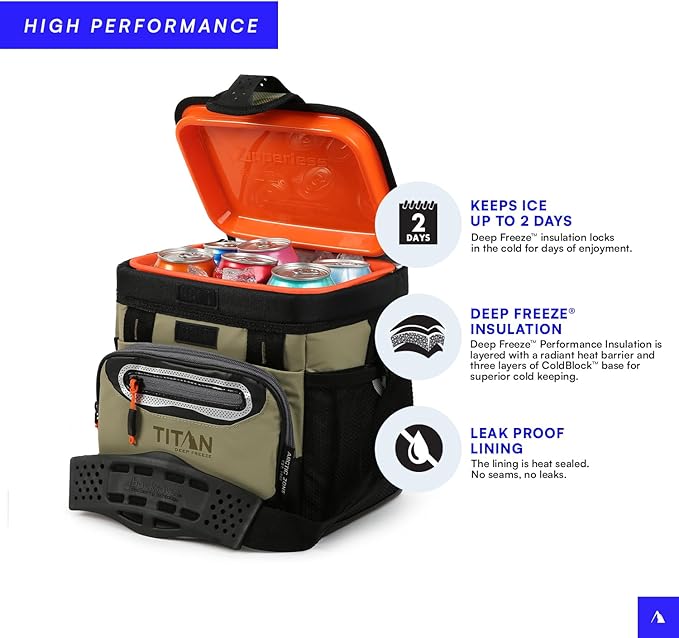 Titan by Arctic Zone 30 Can Zipperless Soft Cooler with HardBody Liner