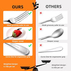 Silverware set for 8,40 Pieces Premium Stainless Steel Silverware set,Mirror Polished Cutlery Set,Heavy Duty Flatware Set for 8,Dishwasher Safe,Luster Series