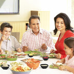 6 pack wheat straw dipping bowls 5oz,alternative plastic soy sauce dishes,unbreakable small dessert bowls microwave and dishwasher safe for snack,sushi,condiment (Black Series)