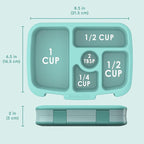 Bentgo Kids Bento-Style 5-Compartment Leak-Proof Lunch Box - Ideal Portion Sizes for Ages 3 to 7 - Durable, Drop-Proof, Dishwasher Safe, PFAS & BPA-Free & Made with Food-Safe Materials (Seafoam)