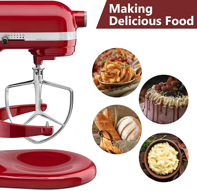 Flat Beater for KitchenAid 7QT Bowl-lift Stand Mixers, Stainless Steel Paddle Accessories for Kitchen aid, Dishwasher Safe