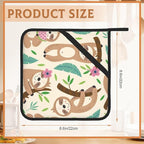 Cute Sloth Pot Holders Set of 2, Kitchen Heat Resistant Potholder for Microwave Cooking Baking Oven End Dishes and BBQ