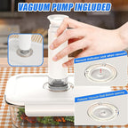 19 PCS Vacuum Sealer, Handheld Manual Vcuum Pump For Borosilicate Glass Vacuum Storage Containers [4PCS, 21Oz] & 10 PCS Vacuum Bags[8.5Cups], Meal Prep Containers, Airtight Food Storage Containers