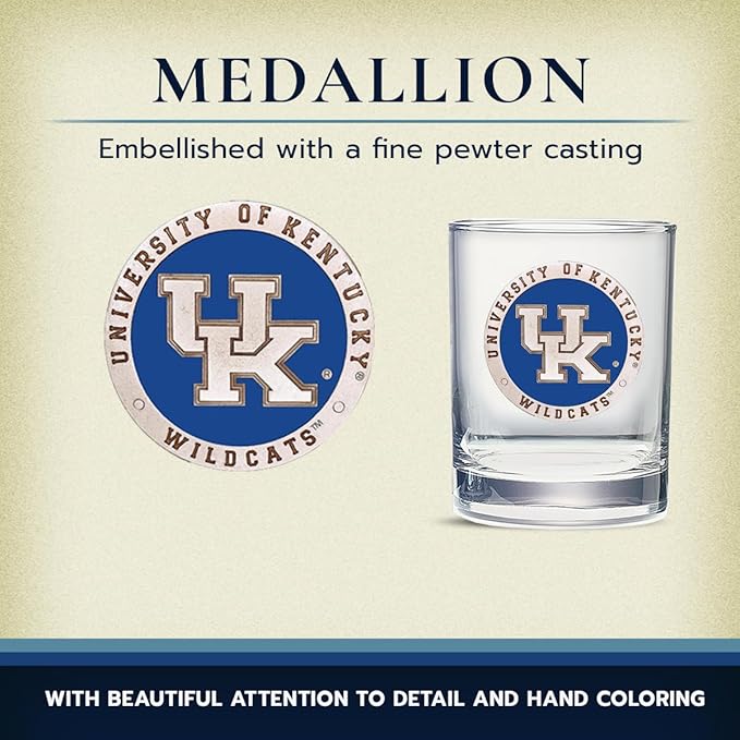 Heritage Pewter Kentucky Double Old Fashion | Double Rocks Glass 14 OZ for Liquor | Expertly Crafted Pewter Glass