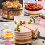 4 Pcs Layer Cake Pan Set, 6 Inch Silicone Round Cake Mold Rainbow Non-Stick Baking Tins for Jumbo Whoopie Pie Cake Vegetable Pancakes Taco Shells Pizza Crust Omelet Frittata, Resin Craft