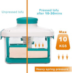 NOYA Adjustable Tofu Press - Vegan Tofu Press to Speed up Removing Water from Silken, Firm, and Extra Firm Tofu in 10-30mins without Crack - BPA Free