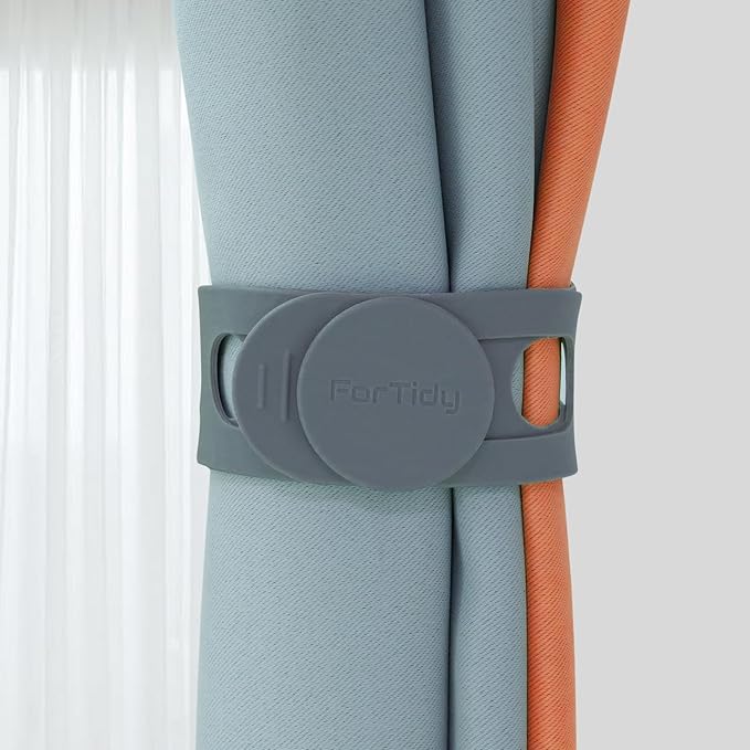 Silicone Latch Strap for Slow Cooker Lid, Pot, Bento Box, 21.65 in Reusable Elastic Self-Lock Silicone Tie for Bundling or Organizing Curtain, Cords, Yoga Mat, Camping Mat, 2pcs (Gray&Gray)