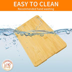 Bamboo Cutting Board, 15.2"L x 9.5"W Toaster Oven Accessories With Heat-Resistant Non-Skid Silicone Feet for Breville BOV450XL Mini Smart Toaster Oven Countertop Convection Oven,Natural Bamboo