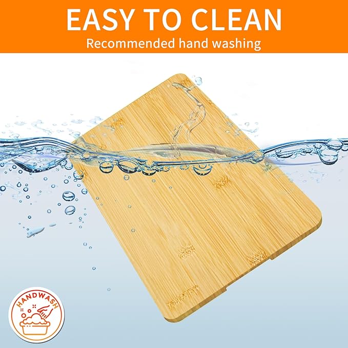 Bamboo Cutting Board, 15.2"L x 9.5"W Toaster Oven Accessories With Heat-Resistant Non-Skid Silicone Feet for Breville BOV450XL Mini Smart Toaster Oven Countertop Convection Oven,Natural Bamboo