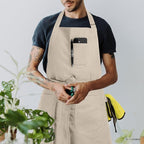 Unisex Apron with Pockets for Cooking, Salon & Art - 100% Cotton Adult Kitchen, Chef, Stylist Apron