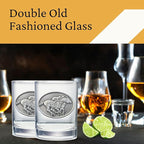 Heritage Pewter By a Nose Double Old Fashion | Double Rocks Glass 14 OZ for Liquor | Expertly Crafted Pewter Glass