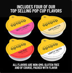 Opopop Microwave Popcorn - Variety 4-Pack Gourmet Popcorn Kit, Collapsible Silicone Popcorn Popper, Popcorn Maker, Gluten Free Snacks Variety Pack, BPA-Free and Dishwasher Safe (New Flavors)