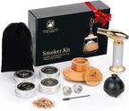 Cocktail Smoker Kit – Drink Smoker Bartender Kit with Torch, Sphere Ice Molds, Aromatic Wood Chips – Professional Bourbon Smoker Kit for Cocktails, Whiskey. Butane not Included