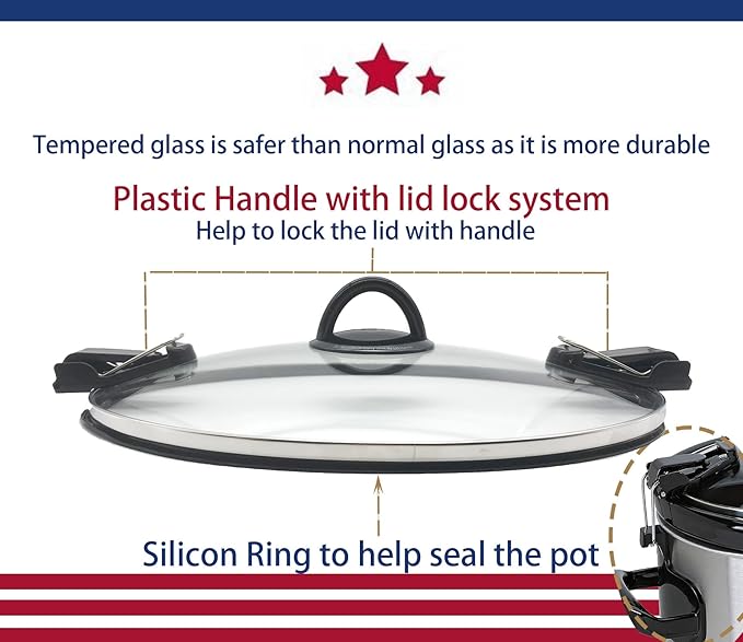 Oval Glass Lid Only Compatible Crock Pot Slow Cooker ticked in the picture Model:CPSCVC7OLLEC-DS&CPsCVC60LL-S, not fit others, This Brand have many similar models, pls check the pic. carefully.