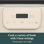 6 Quart Programmable Slow Cooker Removable Healthy Nonstick Crock Pot - Small Kitchen Appliance for Family Dinners - Serves 6+ People - Heat Settings: Keep Warm Oatmeal Oatmeal