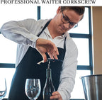 HYZ Wine Opener Bulk 20Pack for Bartender, Professional Waiter Corkscrew Wine Key for Servers,Wine Bottle Opener Double Hinged, Wine Accessories Set for Party Favor, Black