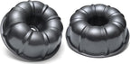 Carbon Steel 10 Inch Bundt Cake Pan Nonstick - Heavy Duty Tube Pan for Baking Pound Cake, 12 Cup Bundt Pans for Baking, Round Fluted Cake Pan Mold, Nonstick Bundt Cake Pans for Baking