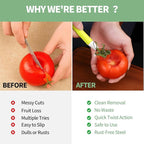 Tomato Corer Tool,Strawberry Huller Stem Remover,Easy Fruit Stem Remover for Tomatoes, Strawberries,Vegetable and Fruit Kitchen Gadget