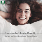 2-Pack Luxury Queen Sheet Sets - 400 Thread Count 100% Cotton Sateen - Extra Soft, Breathable & Cooling Sheets, Wrinkle Resistant, 2 Sets of Deep Pocket Bed Sheets - Antique White